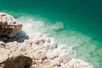 Framed Jordan, Dead Sea, Salt on the sea shore