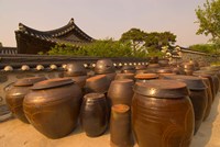 Framed Traditional Korean House, Namsangol Hanok Village, Seoul, South Korea