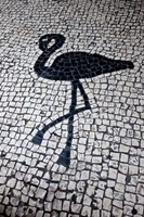 Framed China, Macau Portuguese tile designs - flamingo, Senate Square
