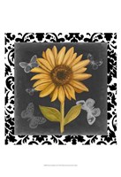 Framed Ornate Sunflowers II