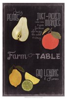 Framed Blackboard Fruit IV