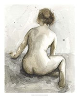 Framed Figure in Watercolor I