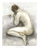 Framed Figure in Watercolor II