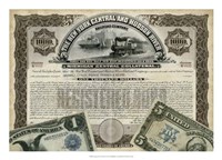 Framed Antique Stock Certificate I