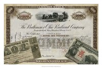 Framed Antique Stock Certificate III