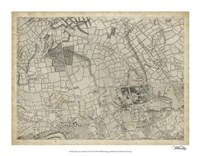 Framed Map of London Grid VI