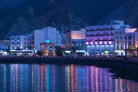 Framed Mutrah Corniche Buildings, Muscat, Oman