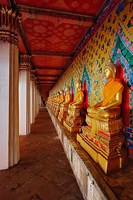 Framed Line of Buddhas, Wat Arun, Bangkok, Thailand