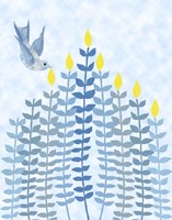 Framed Bird Hanukkah Candles