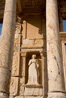 Framed Turkey, Kusadasi, Ephesus, Celsus Library statue detail
