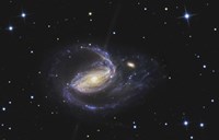 Framed NGC 1097, Barred Spiral Galaxy in the Constellation Fornax