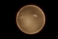 Framed Sun in Hydrogen Alpha