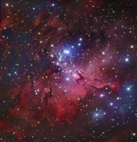 Framed Messier 16, The Eagle Nebula in Serpens