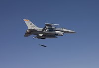 Framed F-16 Fighting Falcon Releases a GBU-38 JDAM