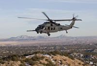 Framed HH-60G Pave Hawk Flies a Low Level Route over New Mexico
