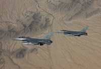Framed Two F-16's over the Arizona Desert