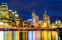 Framed Nighttime View, Melbourne, Australia