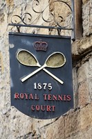 Framed Sign for Royal Tennis Court (1875), Tasmania, Australia