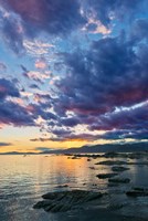 Framed New Zealand, South Island, Kaikoura, South Bay Sunset