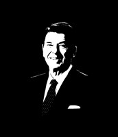 Framed Vector Portrait of President Ronald Reagan