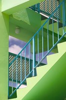 Framed Hotel Staircase (vertical), Rockley Beach, Barbados