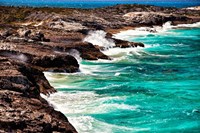 Framed Ocean View from Warderick Cay, Day Land & Sea Park, Exuma, Bahamas