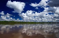 Framed South America, Peru, Amazon Cloud reflections on Amazon river