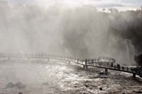 Framed Lookout Engulfed in Mist, Iguassu Falls, Brazil