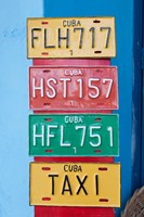 Framed Cuba, Sancti Spiritus, Trinidad, souvenir license