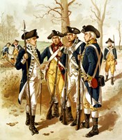 Framed Continental Army During the Revolutionary War
