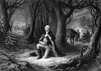 Framed General George Washington Praying at Valley Forge