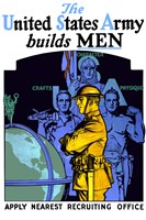 Framed United States Army Builds Men