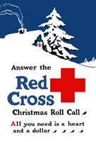 Framed Red Cross Christmas Roll Call