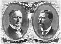 Framed McKinley & Roosevelt Election Poster