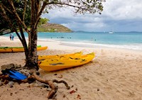 Framed Cinnamon Bay on the Island of St John, US Virgin Islands