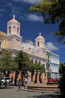 Framed Puerto Rico, San Juan Plaza in Old San Juan