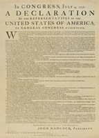 Framed United States Declaration of Independence