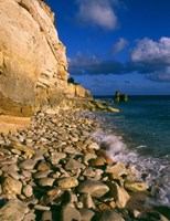 Framed Cliffs at Cupecoy Beach, St Martin, Caribbean