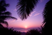 Framed Sunset, Cayman Brac, Cayman Islands, Caribbean