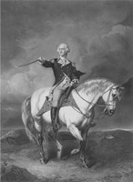 Framed General George Washington on Horseback