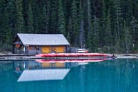 Framed Canoe rental house on Lake Louise, Banff National Park, Alberta, Canada