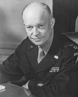 Framed WWII Photo of General Dwight D Eisenhower