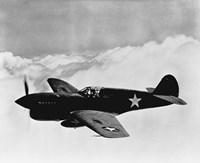 Framed World War II  P-40 Fighter Plane