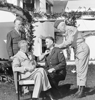 Framed President Franklin Roosevelt Presenting the Medal of Honor