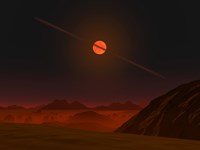 Framed View Across a Hypothetical Alien Planet