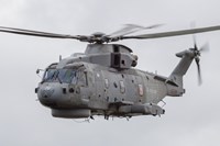 Framed Royal Navy EH-101 Merlin in Flight, Jagel, Germany