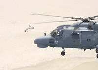 Framed Sea Lynx Helicopter