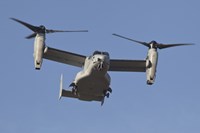 Framed MV-22B Osprey Prepares for Landing