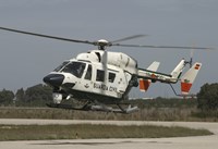 Framed BK117 utility Helicopter of the Spanish Civil Guard