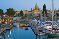 Framed Inner Harbor at Victoria, British Columbia